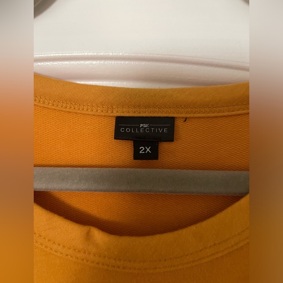 PSK Collective mustard color long sleeve NWT size 2X - Picture 2 of 5